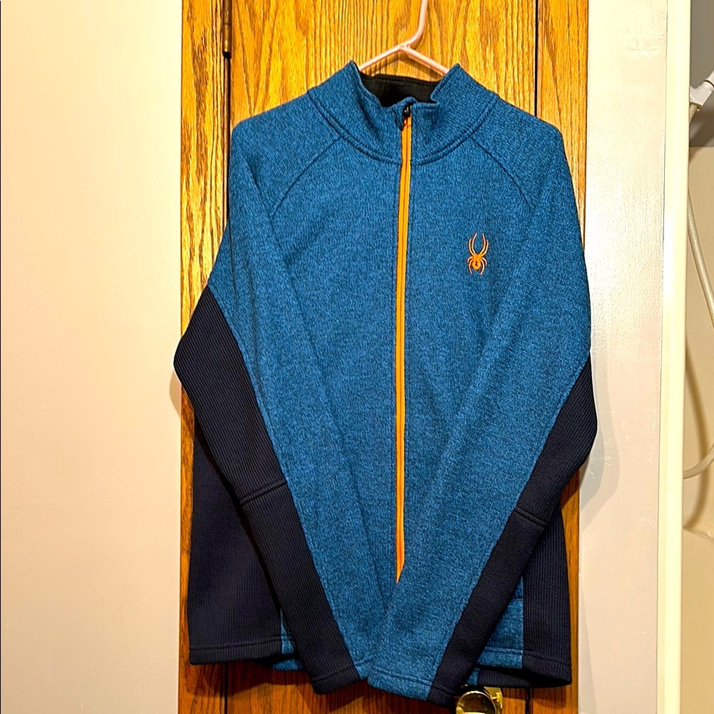 SPYDER cable knit zip-up sweater Men’s Large.
